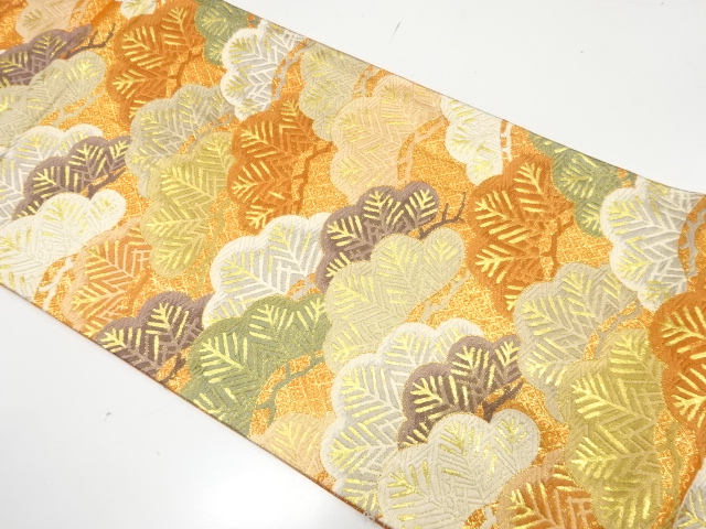 JAPANESE KIMONO / FUKURO OBI / SILK / SAGANISHIKI / KARA-ORI / WOVEN KASAMATSU